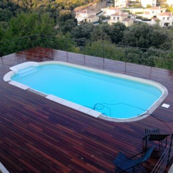 Terrasse et tour de piscine Sucupira Cagnes sur Mer