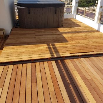 Toit terrasse en Itauba 20x100x700/2900